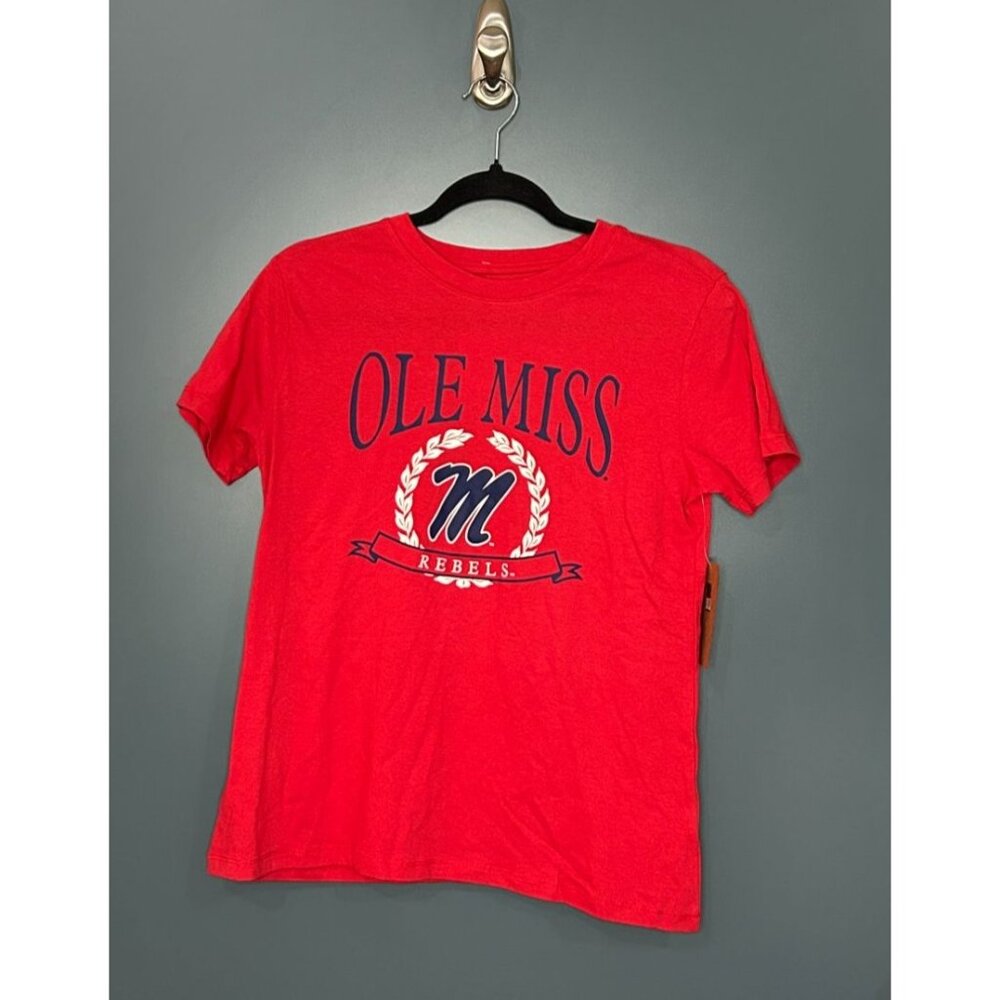 NWT Ole Miss Rebels Red Short Sleeve T-Shirt By Rivalry Threads Women's Small